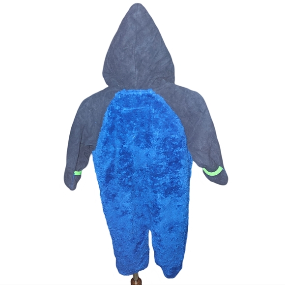 The North Face Chimborazo Infant Winter Bunting Neon Green Blue Sherpa Sz 6-12M - Picture 4 of 4